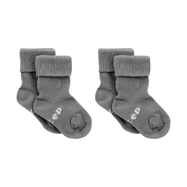 KipKep Blijf-Sokken - 0-6 Mnd - 2 Pack - Pebble Grey KipKep Blijf-Sokken - 0-6 Mnd - 2 Pack - Pebble Grey