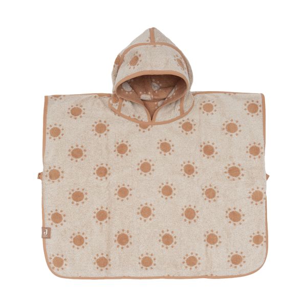 Jollein Jacquard Badponcho - 2-zijdig - Badstof - Sun Jollein Jacquard Badponcho - 2-zijdig - Badstof - Sun