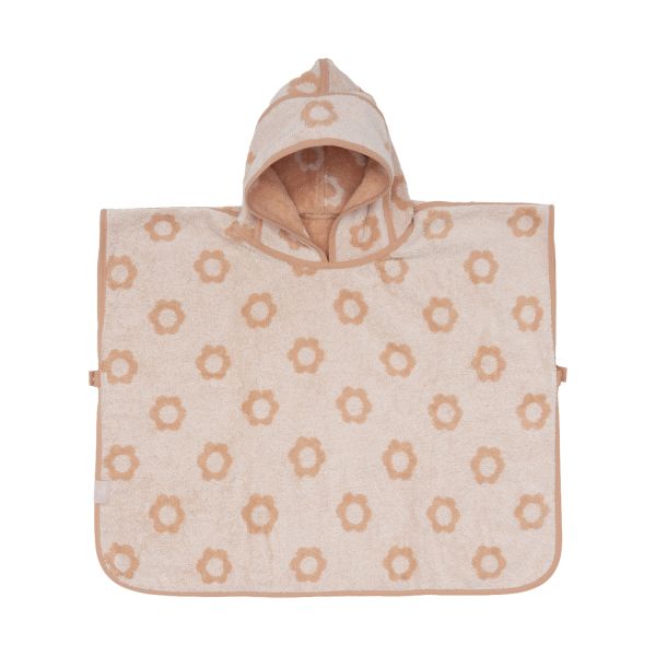Jollein Jacquard Badponcho - 2-zijdig - Badstof - Flower Jollein Jacquard Badponcho - 2-zijdig - Badstof - Flower