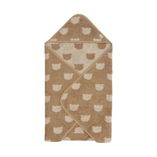 Jollein Jacquard Badcape - Badstof - 75x75 cm - Teddy Bear Jollein Jacquard Badcape - Badstof - 75x75 cm - Teddy Bear