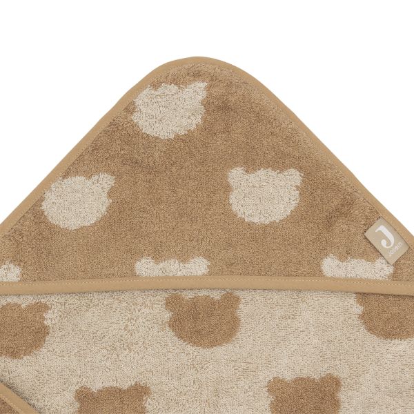 Jollein Jacquard Badcape - Badstof - 75x75 cm - Teddy Bear Jollein Jacquard Badcape - Badstof - 75x75 cm - Teddy Bear