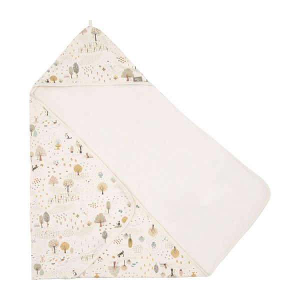 Jollein Badcape Print - Badstof - 75x75 cm - Tiny Park Jollein Badcape Print - Badstof - 75x75 cm - Tiny Park