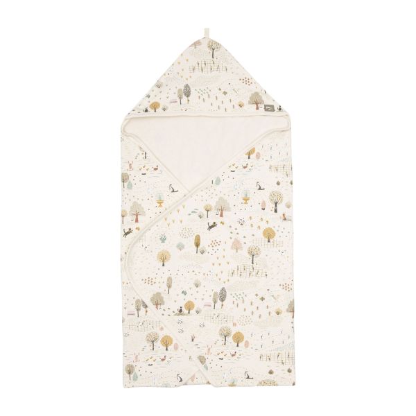 Jollein Badcape Print - Badstof - 75x75 cm - Tiny Park Jollein Badcape Print - Badstof - 75x75 cm - Tiny Park