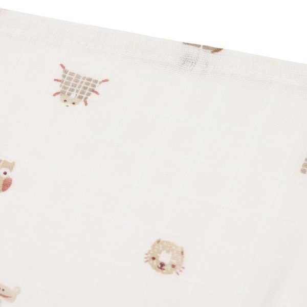 Jollein Hydrofiele Doek - Animal Friends - Large - 115x115 cm - 2 Stuks Jollein Hydrofiele Doek - Animal Friends - Large - 115x115 cm - 2 Stuks