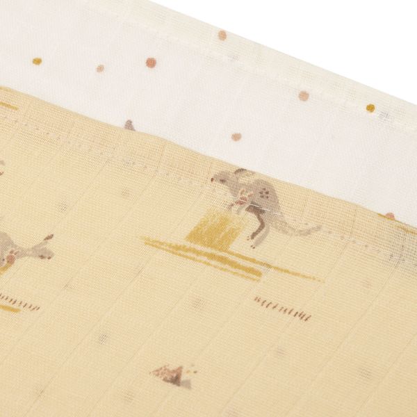Jollein Hydrofiele Doeken - 3 Stuks - 70 x 70 cm - Kangaroots Jollein Hydrofiele Doeken - 3 Stuks - 70 x 70 cm - Kangaroots