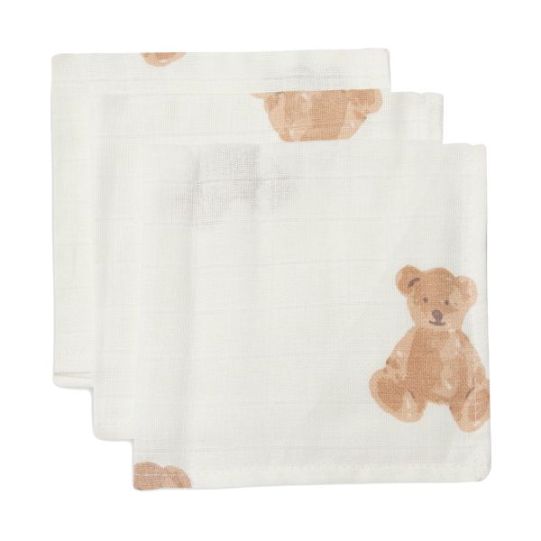Jollein Monddoekje Hydrofiel Teddy Bear 3-pack