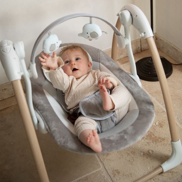 Bo Jungle B-Portable Swing Dolphy Wood Pure White Bo Jungle B-Portable Swing Dolphy Wood Pure White