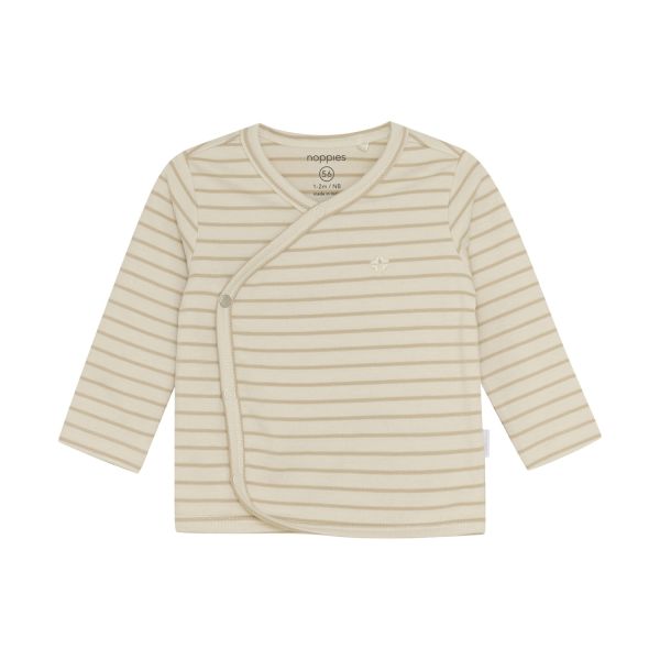 Noppies Nour Shirt met Lange Mouwen - Stripe - Maat 50 - Offwhite Noppies Nour Shirt met Lange Mouwen - Stripe - Maat 50 - Offwhite