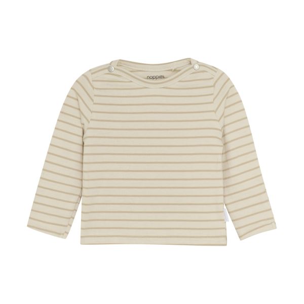 Noppies Nev Shirt met Lange Mouwen - Stripe - Maat 62 - Offwhite Noppies Nev Shirt met Lange Mouwen - Stripe - Maat 62 - Offwhite