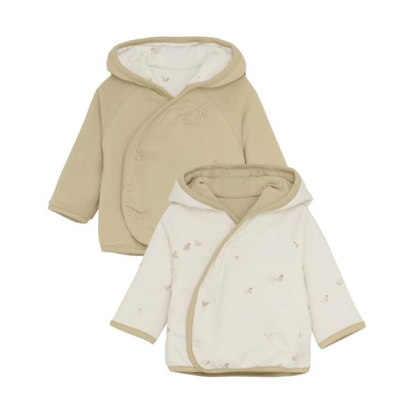 Noppies Nuru Jasje - Animals - Maat 50 - Offwhite Noppies Nuru Jasje - Animals - Maat 50 - Offwhite