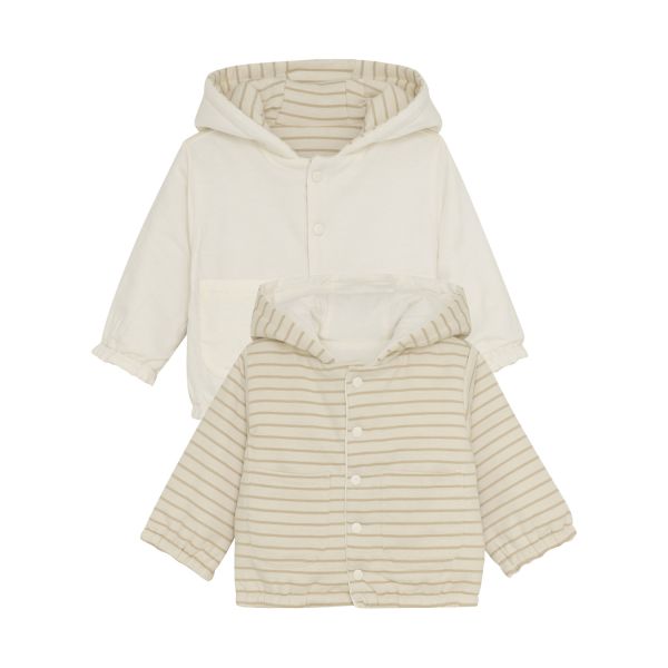 Noppies Neddie Jasje - Stripe - Maat 50 - Offwhite Noppies Neddie Jasje - Stripe - Maat 50 - Offwhite