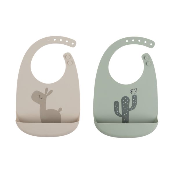 Done By Deer Slab Silicone Lalee Sand / Green 2-pack Done By Deer Slab Silicone Lalee Sand / Green 2-pack