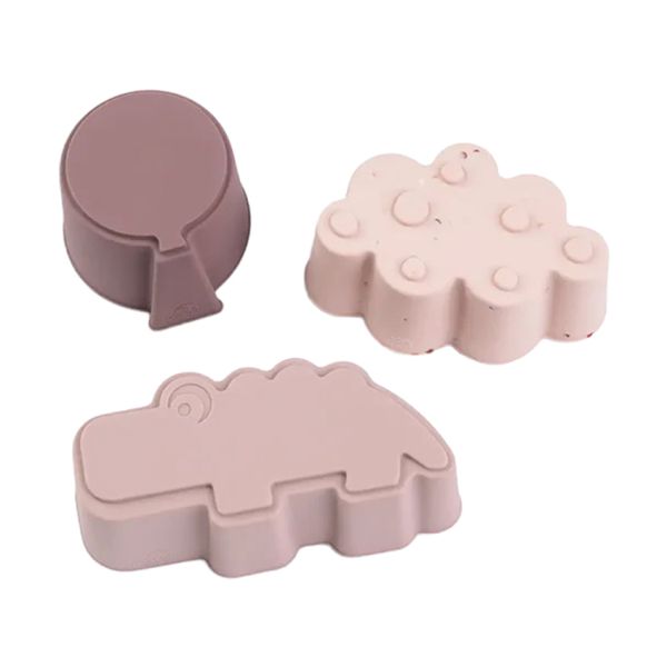 Done by Deer Siliconen Vormen - Happy Clouds - Set van 3 - Powder Done by Deer Siliconen Vormen - Happy Clouds - Set van 3 - Powder