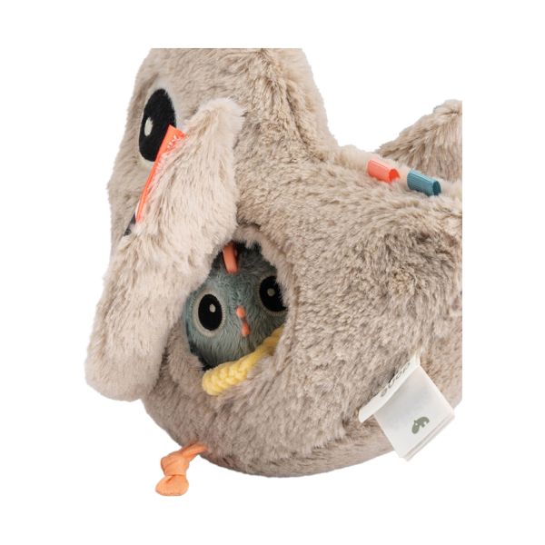 Done by Deer Hide & Seek Activity Toy - Clucky - Sand Done by Deer Hide & Seek Activity Toy - Clucky - Sand