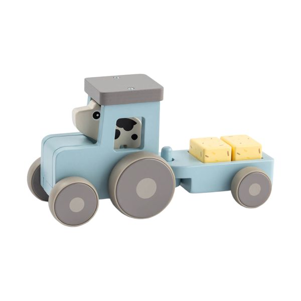 Done by Deer Houten Tractor - Tiny Farm Dotti - Blue Done by Deer Houten Tractor - Tiny Farm Dotti - Blue