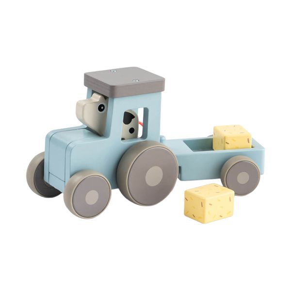 Done by Deer Houten Tractor - Tiny Farm Dotti - Blue Done by Deer Houten Tractor - Tiny Farm Dotti - Blue