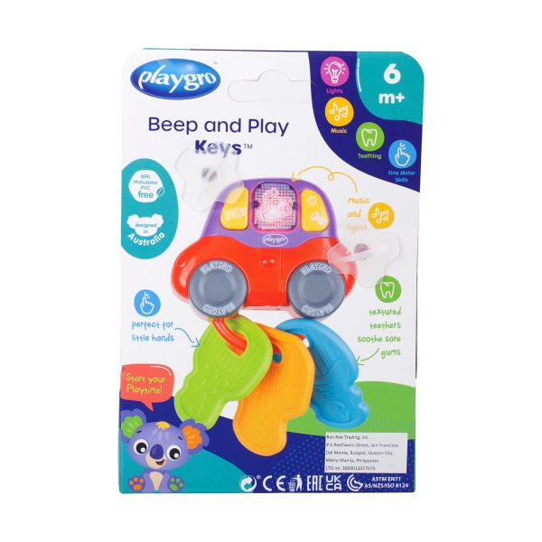 Playgro Rammelaar - Beep and Play Keys Playgro Rammelaar - Beep and Play Keys
