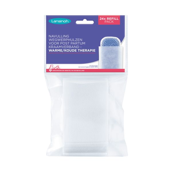Lansinoh Navulling Wegwerphulzen voor Post Partum Kraamverband – 24 stuks Lansinoh Navulling Wegwerphulzen voor Post Partum Kraamverband – 24 stuks