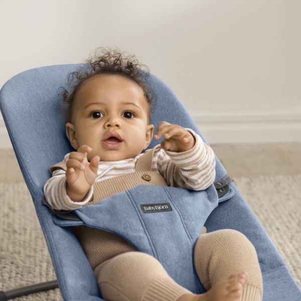 BabyBjörn Bliss Wipstoel - Geweven - Mélange Blauw BabyBjörn Bliss Wipstoel - Geweven - Mélange Blauw