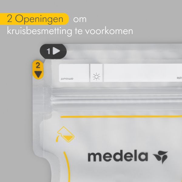 Medela Moedermelkbewaarzakjes Met Schenktuit 210ml 50st Medela Moedermelkbewaarzakjes Met Schenktuit 210ml 50st