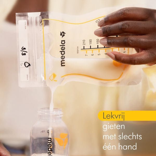 Medela Moedermelkbewaarzakjes Met Schenktuit 210ml 50st Medela Moedermelkbewaarzakjes Met Schenktuit 210ml 50st