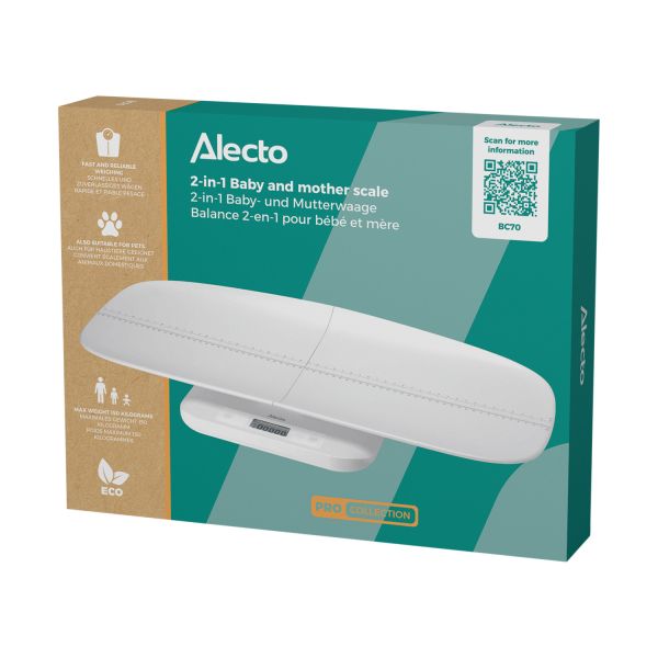 Alecto Babyweegschaal - BC70 - Opvouwbaar Alecto Babyweegschaal - BC70 - Opvouwbaar