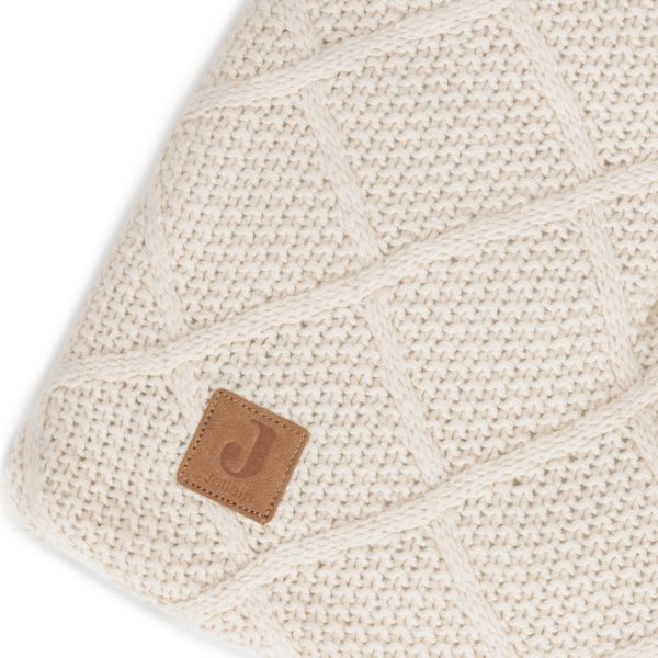 Jollein Check Knit Boxkleed - 75x95cm - Oatmeal Jollein Check Knit Boxkleed - 75x95cm - Oatmeal