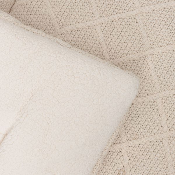 Jollein Check Knit Boxkleed - 75x95cm - Oatmeal Jollein Check Knit Boxkleed - 75x95cm - Oatmeal