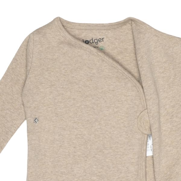 Lodger Overslag Shirt - Maat 50 - Melange Beige Lodger Overslag Shirt - Maat 50 - Melange Beige
