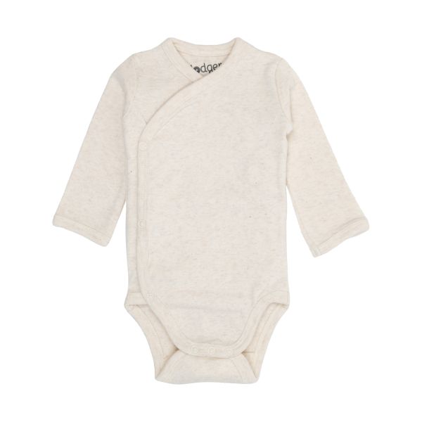 Lodger Melange Romper Lange Mouwen - Maat 50 - Birch Lodger Melange Romper Lange Mouwen - Maat 50 - Birch