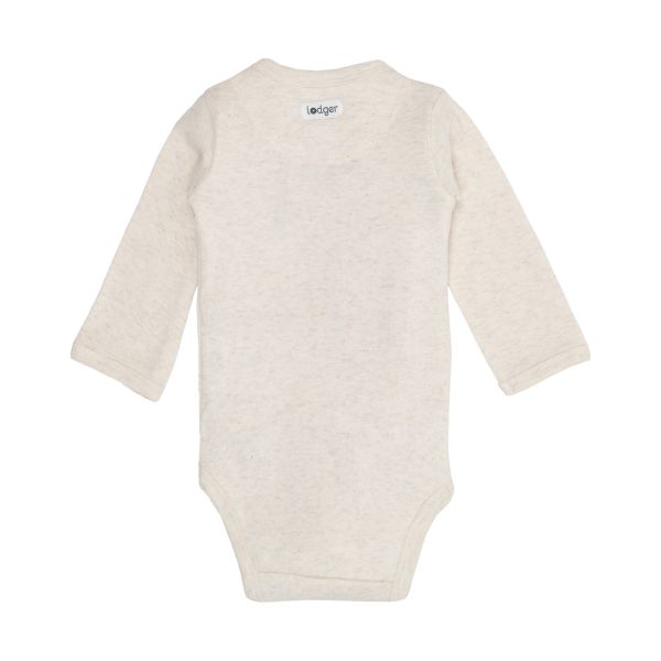 Lodger Melange Romper Lange Mouwen - Maat 50 - Birch Lodger Melange Romper Lange Mouwen - Maat 50 - Birch