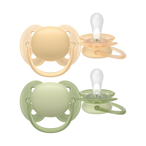 Philips Avent Ultra Soft Fopspeen - 6-18 Mnd - 2 Stuks - Plant-based Philips Avent Ultra Soft Fopspeen - 6-18 Mnd - 2 Stuks - Plant-based