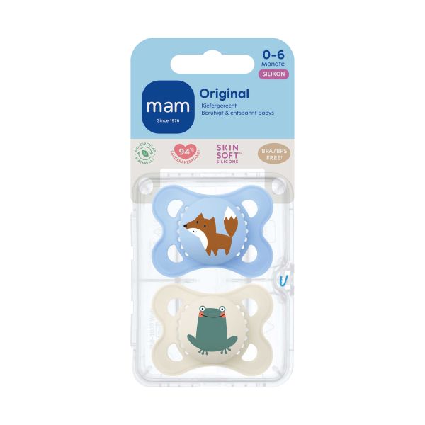 MAM Original Fopspeen - 0-6 Mnd - Blue MAM Original Fopspeen - 0-6 Mnd - Blue