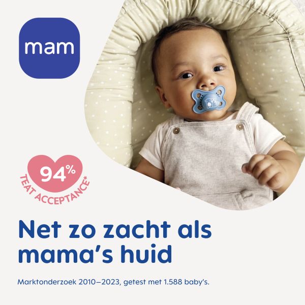 MAM Original Fopspeen - 0-6 Mnd - Blue MAM Original Fopspeen - 0-6 Mnd - Blue
