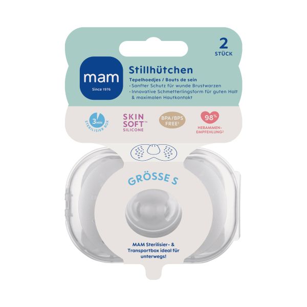 MAM Tepelhoedjes - 2 Stuks - Maat S MAM Tepelhoedjes - 2 Stuks - Maat S