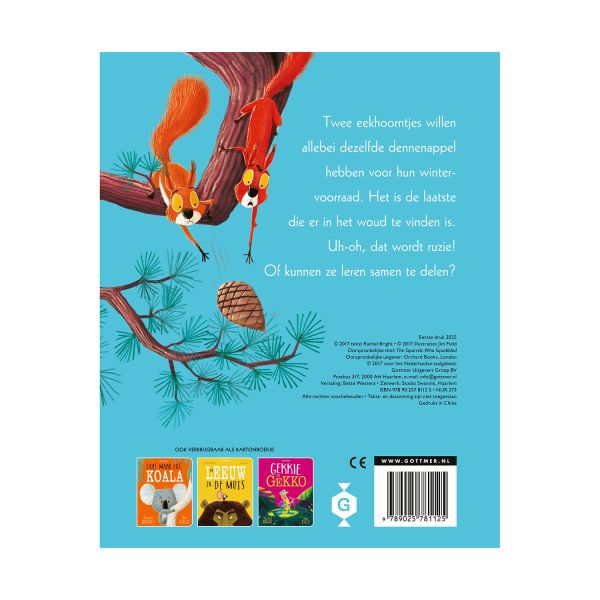 Gottmer Kartonboek - Twee vechtende eekhoorntjes Gottmer Kartonboek - Twee vechtende eekhoorntjes