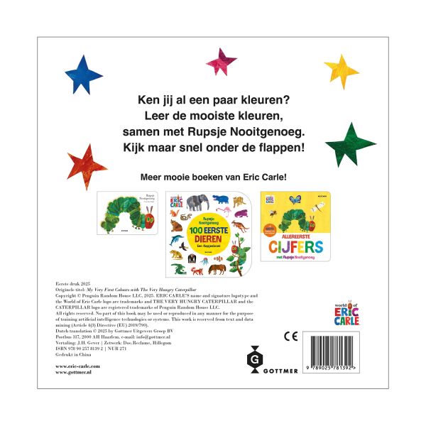 Gottmer Kartonboekje - Allereerste kleuren met Rupsje Nooitgenoeg