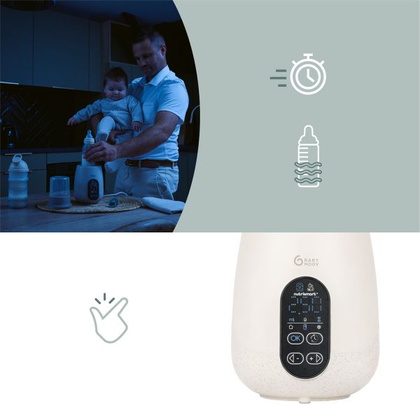 Babymoov NutriSmart+ Flessenwarmer - Mineral Beige Babymoov NutriSmart+ Flessenwarmer - Mineral Beige