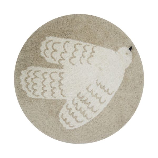 Puck Bird Vloerkleed - 90 cm - Tuft Beige