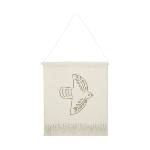Puck Bird Wandkleed - Creme