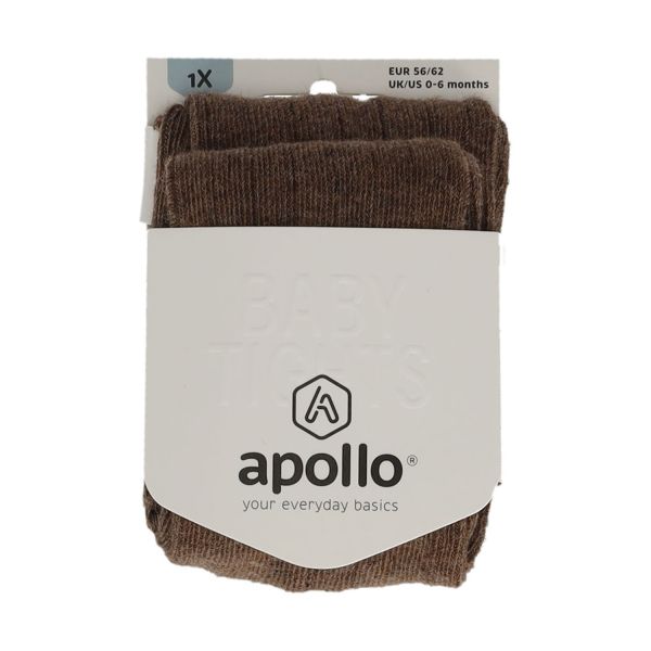 Apollo Rib Cotton Maillot - Maat 56/62 - Dark Brown Melange