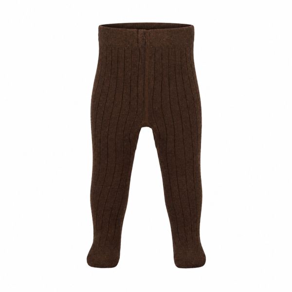 Apollo Rib Cotton Maillot - Maat 56/62 - Dark Brown Melange