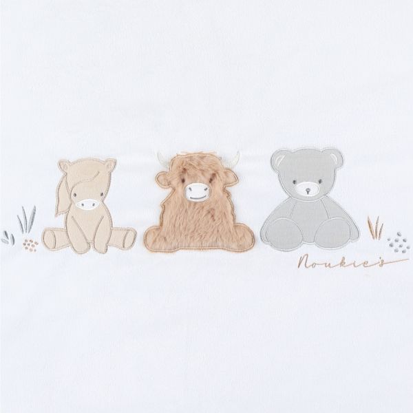 Noukie's F&O Deken - 75 x 100 cm - Veloudoux - Beige/Wit Noukie's F&O Deken - 75 x 100 cm - Veloudoux - Beige/Wit