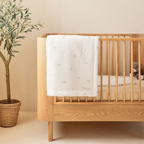 Noukie's F&O Deken - 75 x 100 cm - Mousseline/Sherpa - Wit Noukie's F&O Deken - 75 x 100 cm - Mousseline/Sherpa - Wit