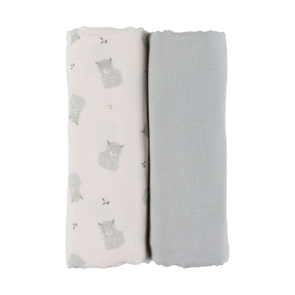 Noukie's F&O Doeken - 2 Stuks - 100 x 100 cm - Mousseline Noukie's F&O Doeken - 2 Stuks - 100 x 100 cm - Mousseline