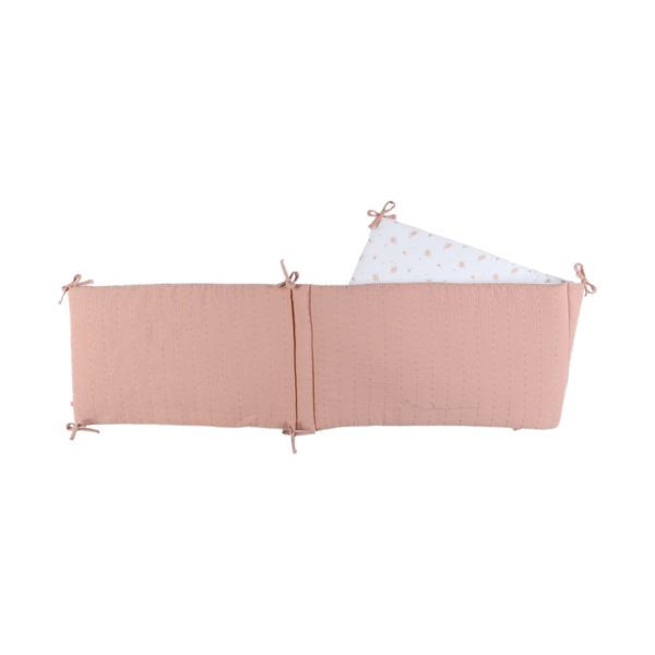 Noukie's Box/Bedbumper - Vintage Flowers - Roze Noukie's Box/Bedbumper - Vintage Flowers - Roze
