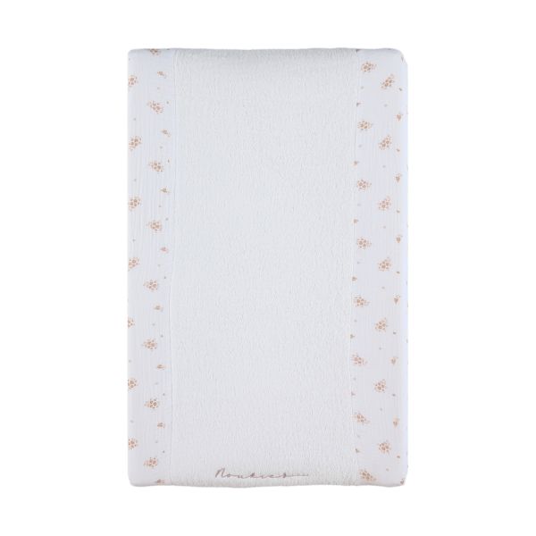 Noukie's Aankleedkussenhoes - Vintage Flowers - 45 x 67 cm - Wit