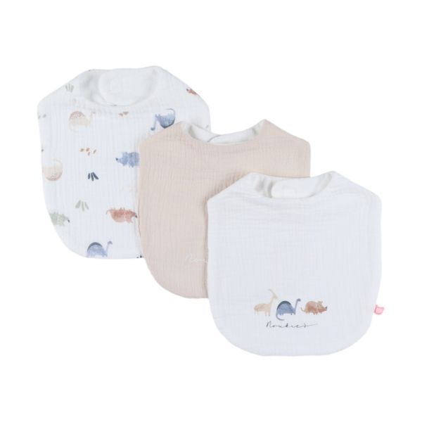 Noukie’s Slabbetjes Set - Dino - 3 Stuks Noukie’s Slabbetjes Set - Dino - 3 Stuks