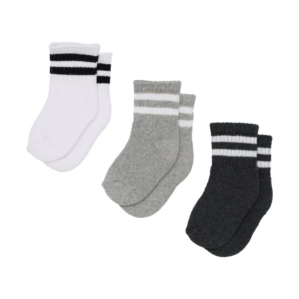BD Collection Sportsokjes - 3 Stuks - 0-6mnd - Multi Grey BD Collection Sportsokjes - 3 Stuks - 0-6mnd - Multi Grey