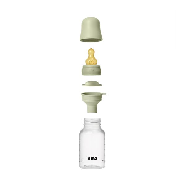 BIBS Fles - Slow Flow - 150 ml - Latex - Sage - Ronde Speen